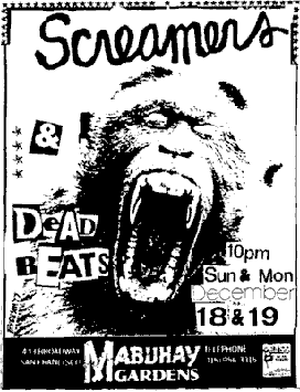 Screamers flyer - (courtesy of The Screamers site)