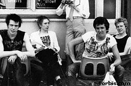 Sex Pistols studying their lines - Picture courtesy of Corbis